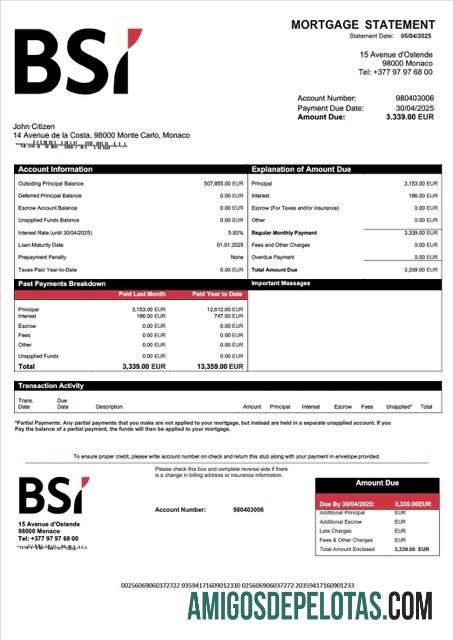 Berkualitas Monako BSI Monako Hipotik laporan Word and PDF templat