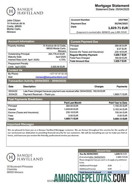 Berkualitas Monako Banque Havilland Hipotik laporan Word and PDF templat