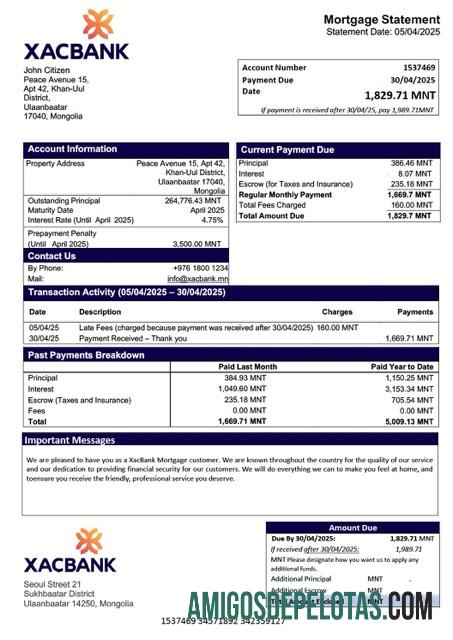 Dapat Diedit Mongolia XacBank┬áHipotik laporan Word and PDF templat