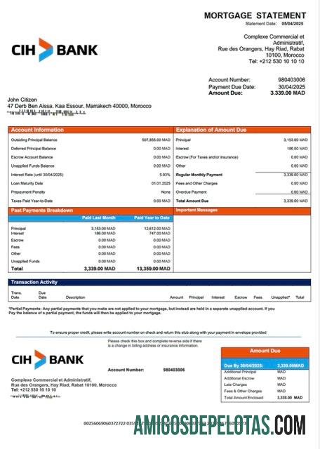 Berkualitas Maroko Cre╠üdit Immobilier et Ho╠ételier Hipotik laporan Word and PDF templat