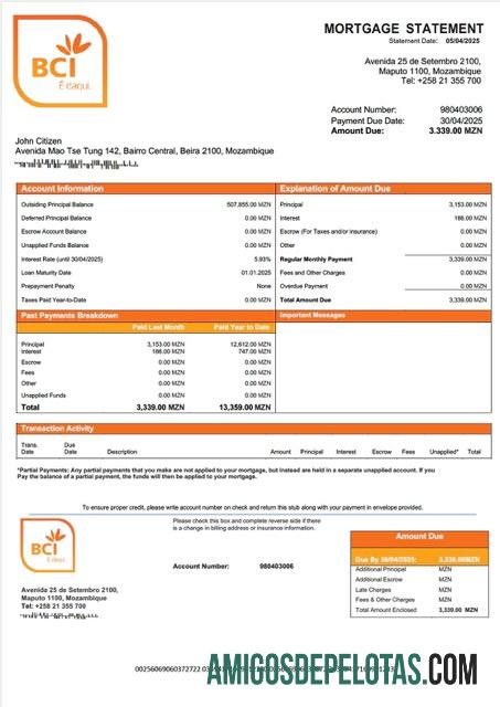 Dapat Diedit Mozambik Banco Comercial e de Investimentos Hipotik laporan Word and PDF templat