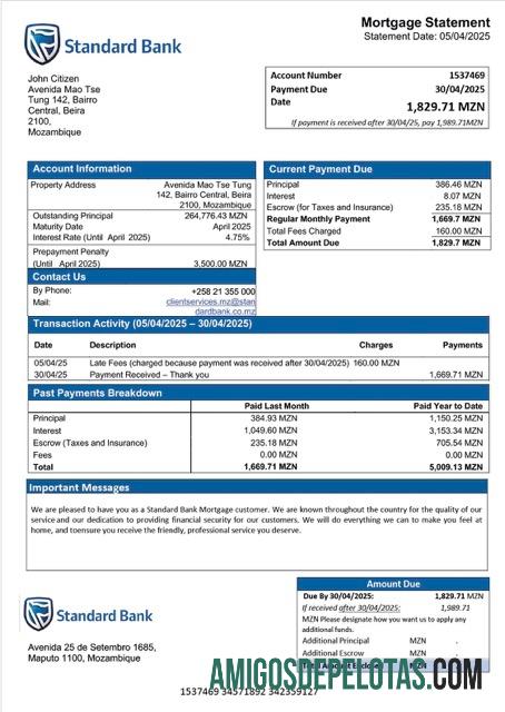 Berkualitas Mozambik┬ástandar bank Hipotik laporan Word and PDF templat