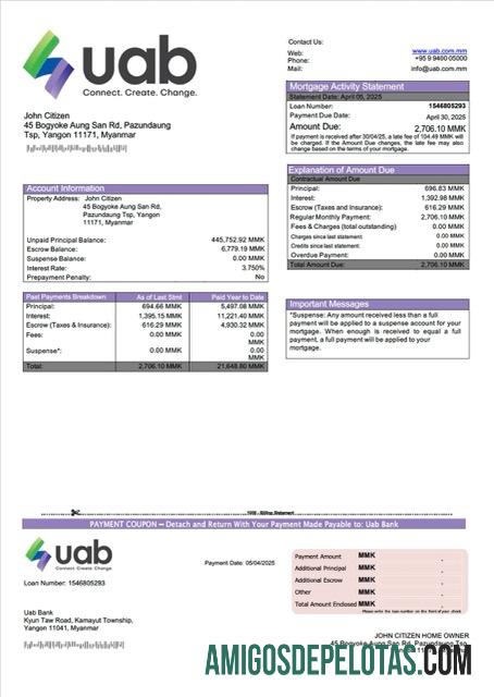 Berkualitas Myanmar uab bank Hipotik laporan Word and PDF templat