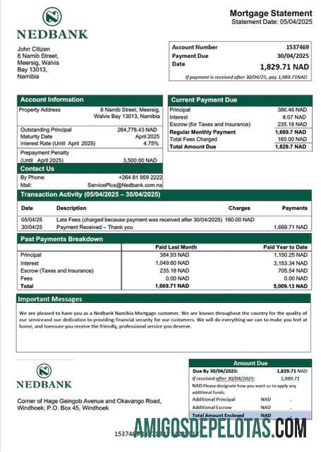 Premium Namibia Nedbank Namibia Limited Hipotik laporan Word and PDF templat