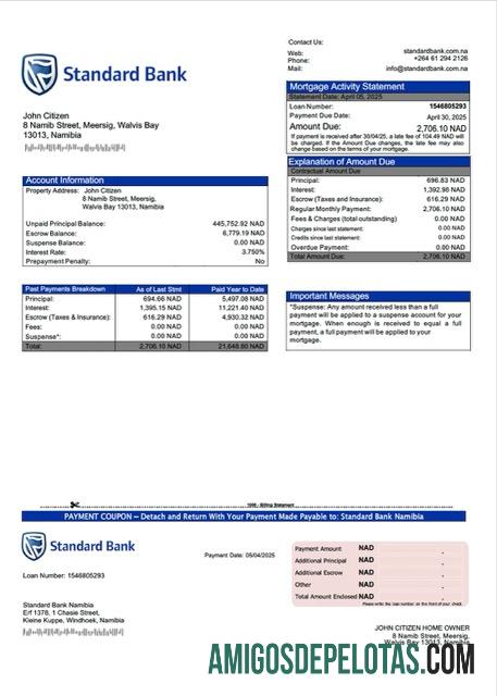 Premium Namibia standar bank Namibia Hipotik laporan Word and PDF templat