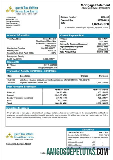 Premium Nepal Kumari bank Hipotik laporan Word and PDF templat