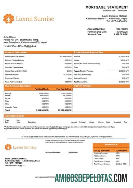 Premium Nepal Laxmi Sunrise bank Hipotik laporan Word and PDF templat
