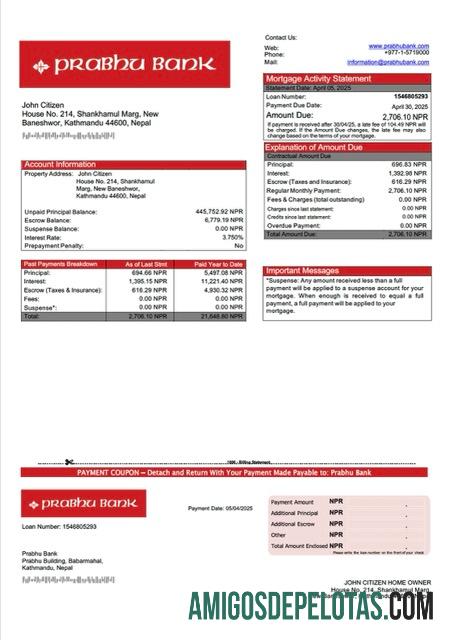 Premium Nepal Prabhu bank Hipotik laporan Word and PDF templat