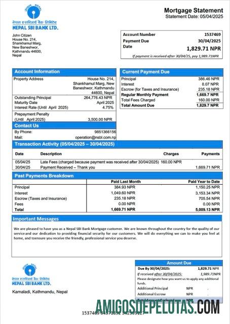 Berkualitas Nepal SBI bank Hipotik laporan Word and PDF templat