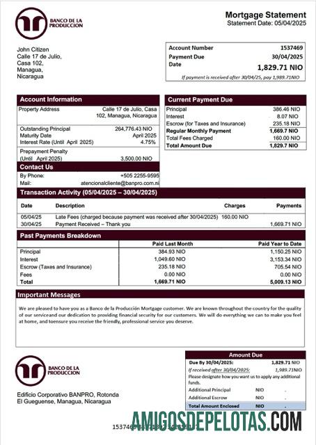 Dapat Diedit Nikaragua┬áBanco de la Produccio╠ün Hipotik laporan Word and PDF templat