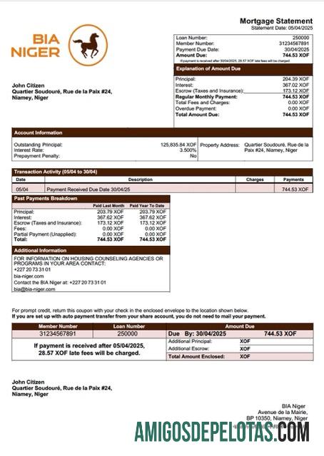 Dapat Diedit Niger Banque Internationale pour l'Afrique au Niger (BIA Niger) Hipotik laporan Word and PDF templat