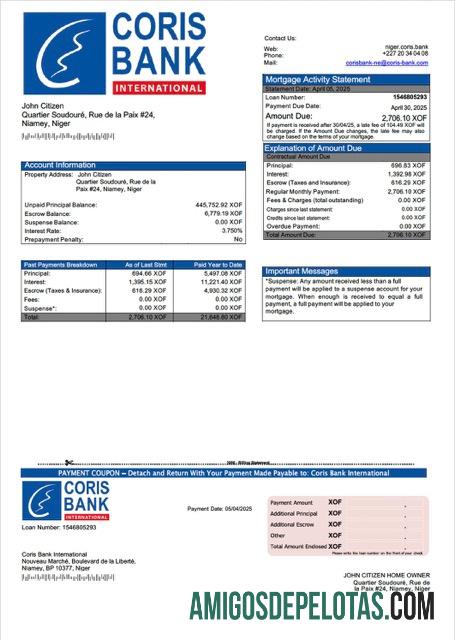Berkualitas Niger Coris bank International Hipotik laporan Word and PDF templat