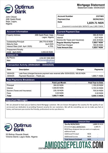 Dapat Diedit Nigeria Optimus bank Hipotik laporan Word and PDF templat