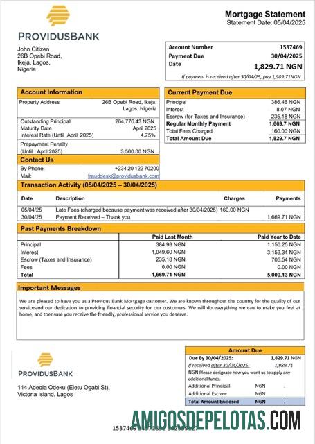 Dapat Diedit Nigeria Providus bank Hipotik laporan Word and PDF templat