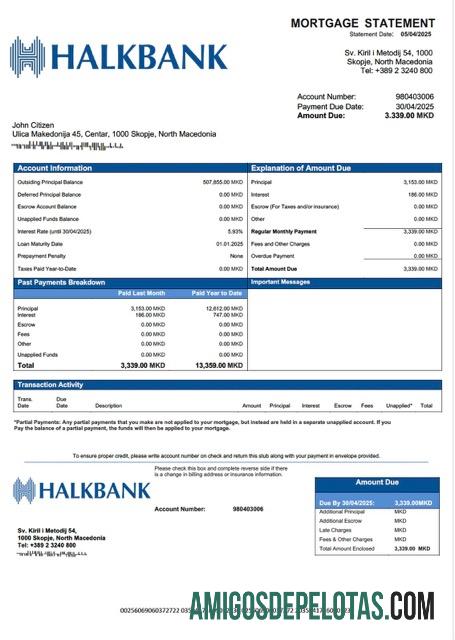 Dapat Diedit Makedonia Utara Halkbank Hipotik laporan Word and PDF templat