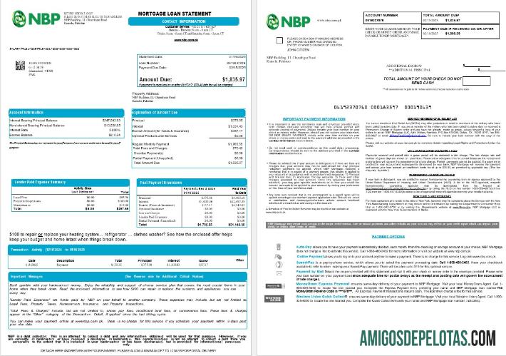 Pakistan NBP Hipotik Pinjaman laporan in Word and PDF format , 8 pages 1 2 pratinjau