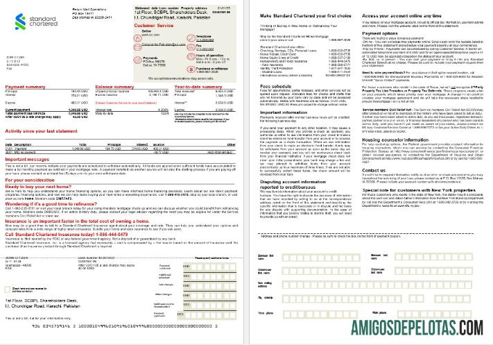Pakistan standar Chartered Hipotik laporan in Word and PDF format, 2 pages pratinjau