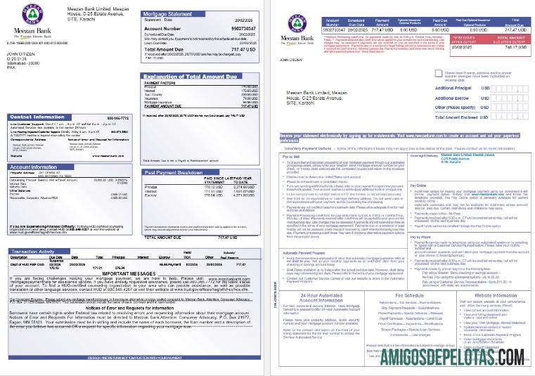 Pakistan Meezan Hipotik laporan in Word and PDF format, 3 pages 1 2 templat