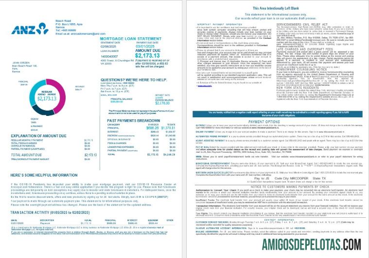 Samoa ANZ bank bank Hipotik laporan in Word and PDF format 1 2 templat