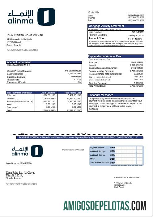 Arab Arab Saudi Alinma bank Hipotik laporan in Word and PDF format sampel