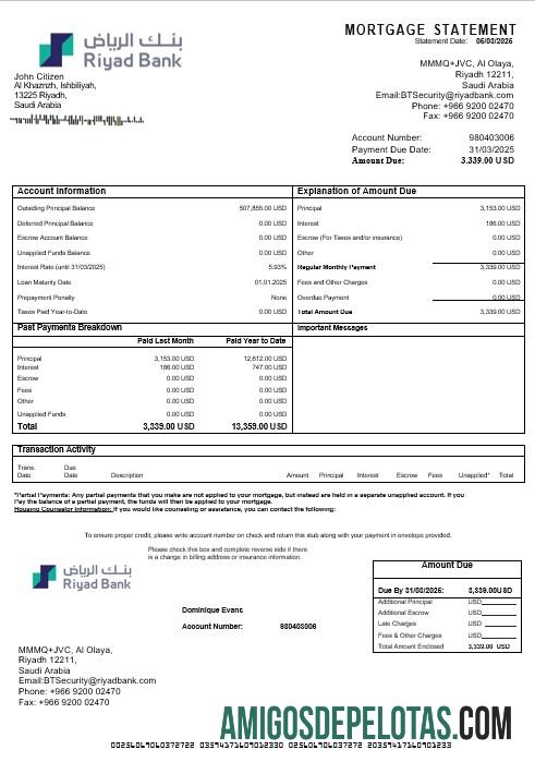 Arab Arab Saudi Riyad bank Hipotik laporan in Word and PDF format desain