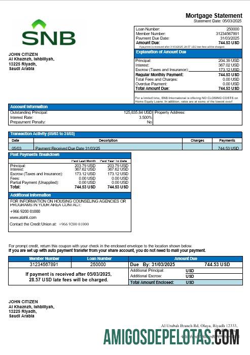 Arab Arab Saudi Arab Saudi nasional bank Hipotik laporan in Word and PDF format pratinjau