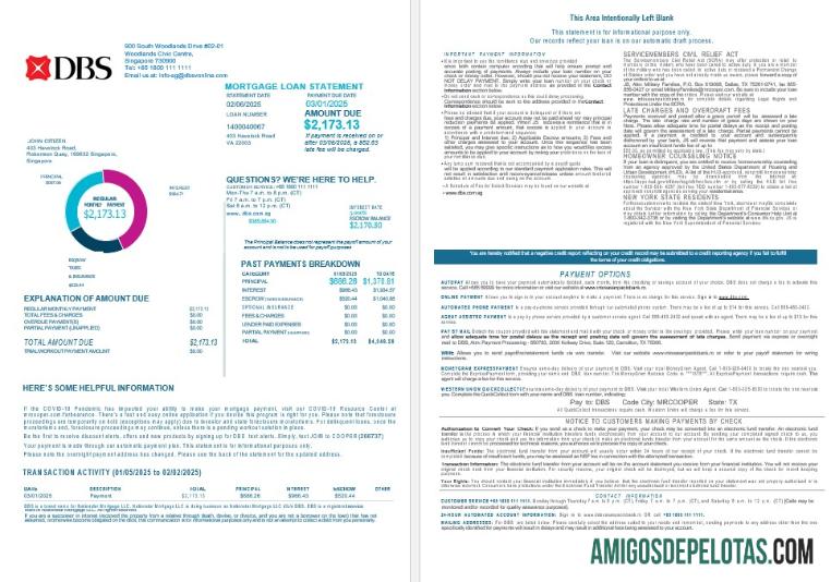 Singapura DBS bank bank Hipotik laporan in Word and PDF format 1 2 desain