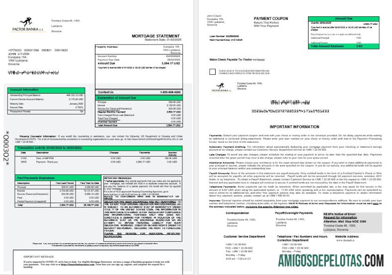 Slovenia Factor banka Hipotik laporan in Word and PDF format templat