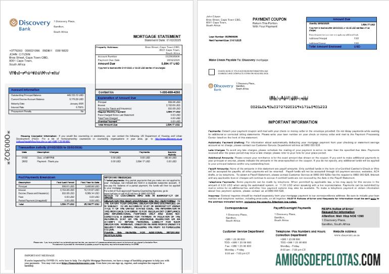 Afrika Selatan Discovery bank Hipotik laporan in Word and PDF format 1 2 sampel