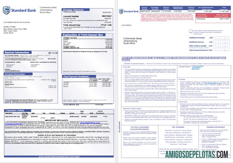 Afrika Selatan standar bank Hipotik laporan in Word and PDF format 1 2 makering