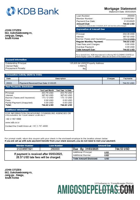 Korea Selatan KDB bank Hipotik laporan in Word and PDF format makering