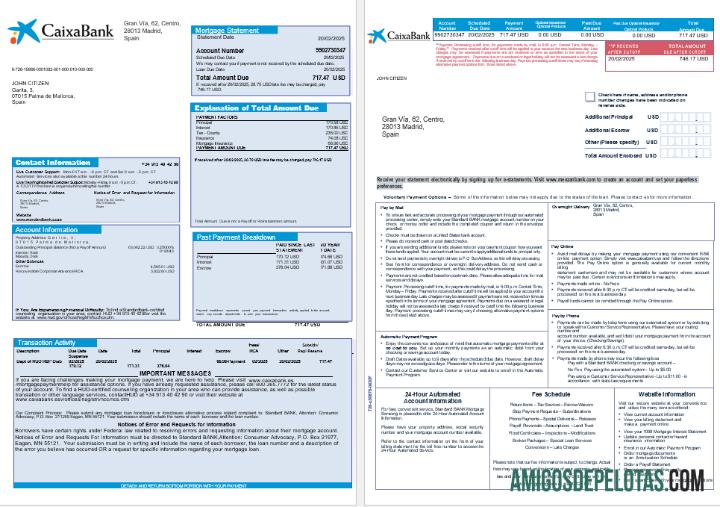 Spanyol Caixa bank Hipotik laporan in Word and PDF format 1 2 desain