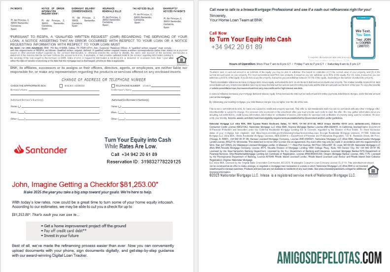 Spanyol Santander bank Hipotik laporan in Word and PDF format 3 4 templat