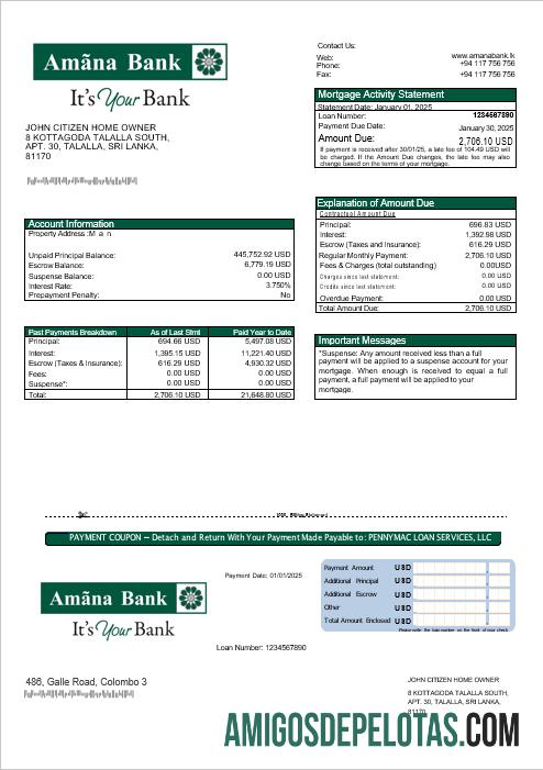 Sri Lanka Amana bank Hipotik laporan in Word and PDF format makering