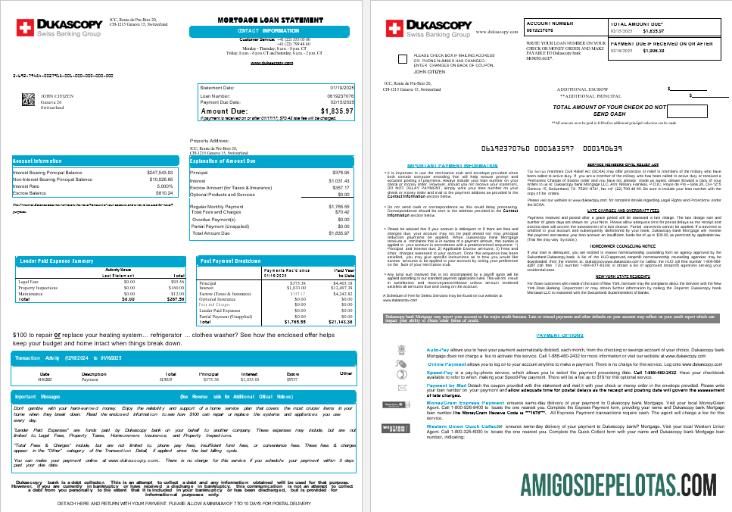 Swiss Dukascopy bank Hipotik Pinjaman laporan in Word and PDF format , 8 pages 1 2 templat