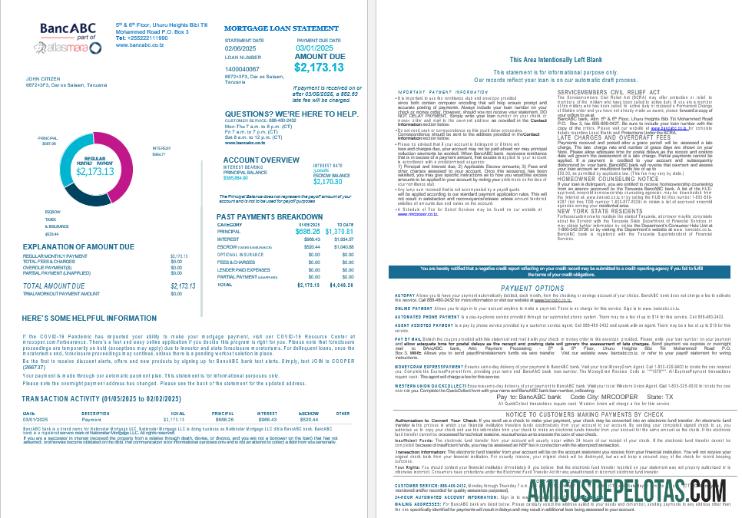 Tanzania BancABC bank Hipotik Pinjaman laporan in Word and PDF format , 4 pages 1 2 makering