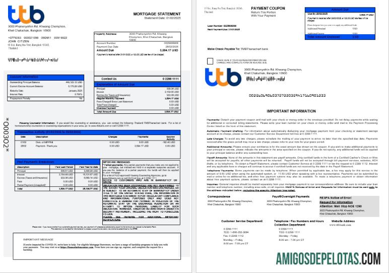 Thailand TMBThanachart bank Hipotik laporan in Word and PDF format 1 2 pratinjau
