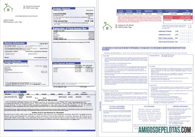Togo Financial bank Hipotik laporan in Word and PDF format, 3 pages sampel
