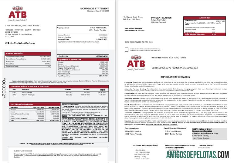 Tunisian ATB bank Hipotik laporan in Word and PDF format 1 2 pratinjau