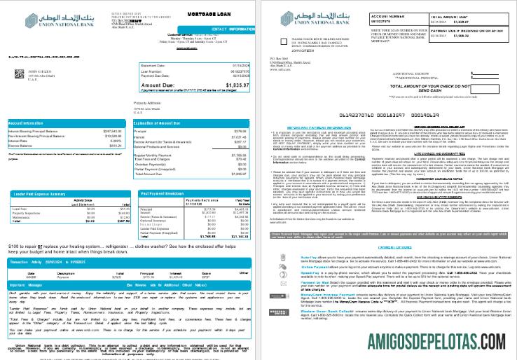 UEA Abu Dhabi serikat nasional bank Hipotik Pinjaman laporan in Word and PDF format , 8 pages 1 2 makering