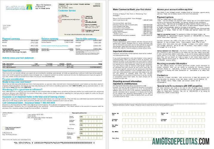 UEA komersial bank Hipotik laporan in Word and PDF format, 2 pages sampel
