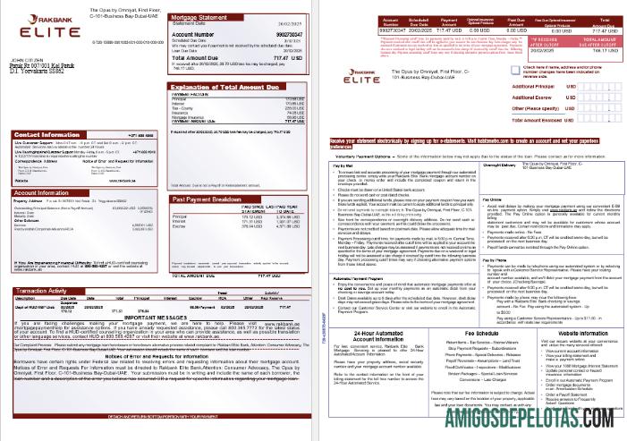 UEA Rakbank Elite bank Hipotik laporan in Word and PDF format, 3 pages 1 2 pratinjau
