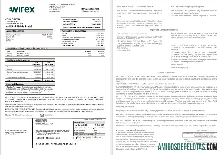 Inggris Wirex Hipotik laporan in Word and PDF format makering
