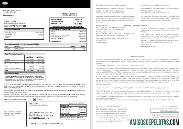AS 1One kartu Hipotik laporan in Word and PDF format pratinjau