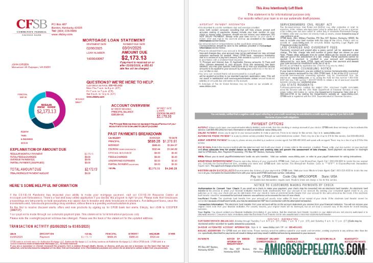 AS CFSB bank Hipotik Pinjaman laporan in Word and PDF format , 4 pages 1 2 desain