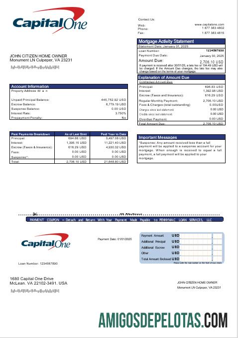 AS Capital One bank Hipotik laporan in Word and PDF format templat