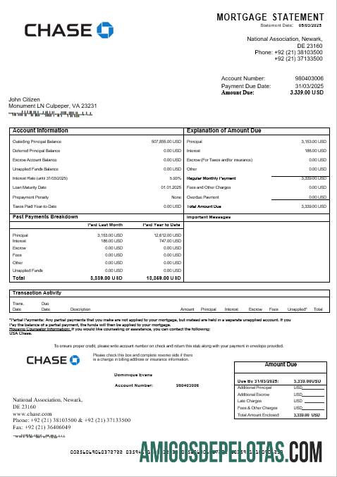 AS Chase Hipotik laporan in Word and PDF format pratinjau