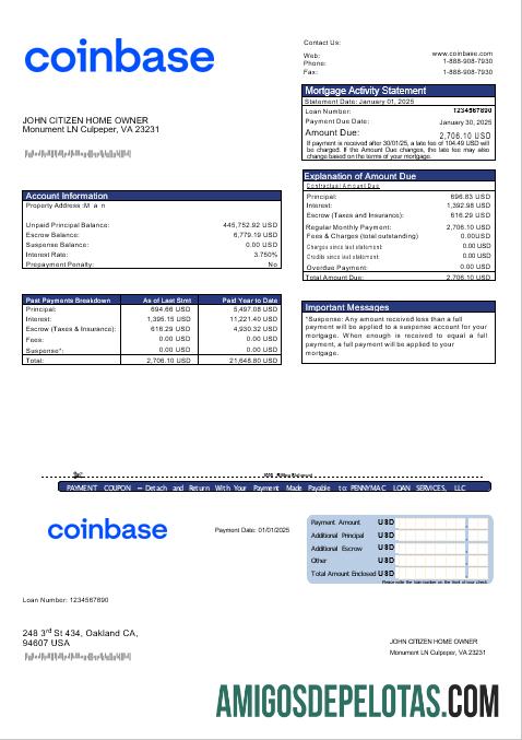AS Coinbase Hipotik laporan in Word and PDF format desain