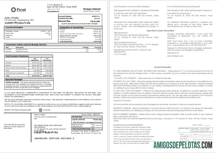 AS Frost bank Hipotik laporan in Word and PDF format desain