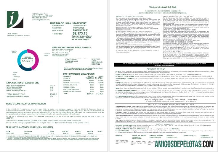 AS Integrity bank Hipotik Pinjaman laporan in Word and PDF format , 4 pages 1 2 desain
